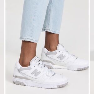 White Grey New Balance 550 sneakers